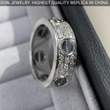 Cartier Love Ring Diamond-Paved (Ceramic)
