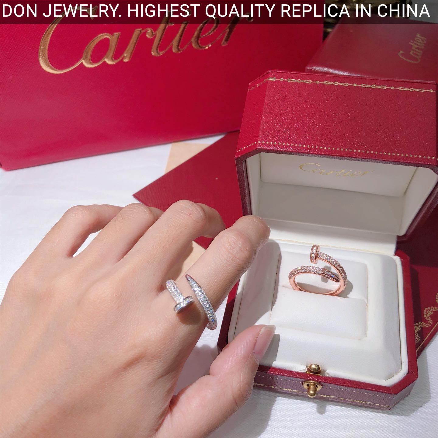 Cartier Juste Un Clou ring, full diamonds