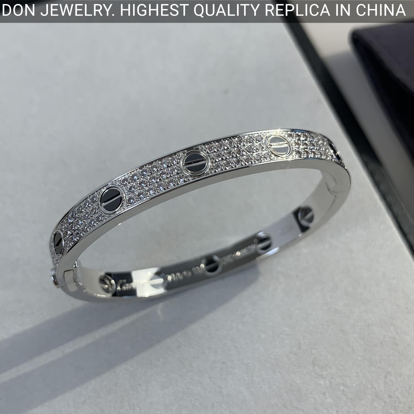 Cartier Love bracelet, diamond-paved, ceramic