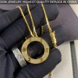 Cartier Love necklace, 16 mm, diamond-paved