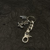 CHROME HEARTS BS Fleur and Dagger Key Chain