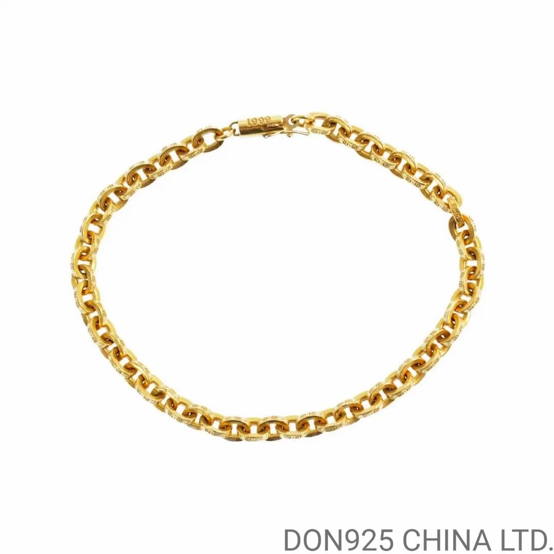 22K Gold CHROME HEARTS Small Paper Chain Bracelet