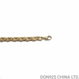 22K Gold CHROME HEARTS Large Paper Chain Bracelet