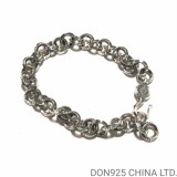 CHROME HEARTS Single B Ring Bracelet 22CM Adjustable