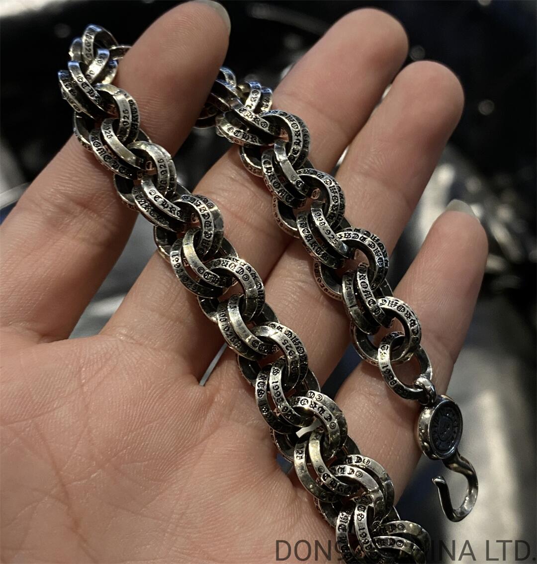 CHROME HEARTS Double B Ring Bracelet 22CM Adjustable