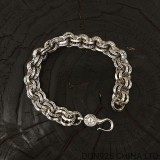 CHROME HEARTS Double B Ring Bracelet 22CM Adjustable