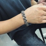 CHROME HEARTS Large Double B Ring Bracelet 22CM Adjustable