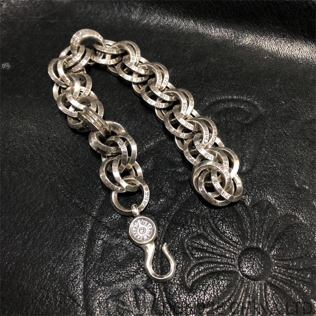 CHROME HEARTS Large Double B Ring Bracelet 22CM Adjustable