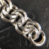 CHROME HEARTS Large Double B Ring Bracelet 22CM Adjustable