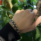 CHROME HEARTS Large Double B Ring Bracelet 22CM Adjustable