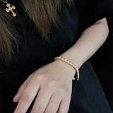 22K Gold CHROME HEARTS Plus Pyramid Link Bracelet