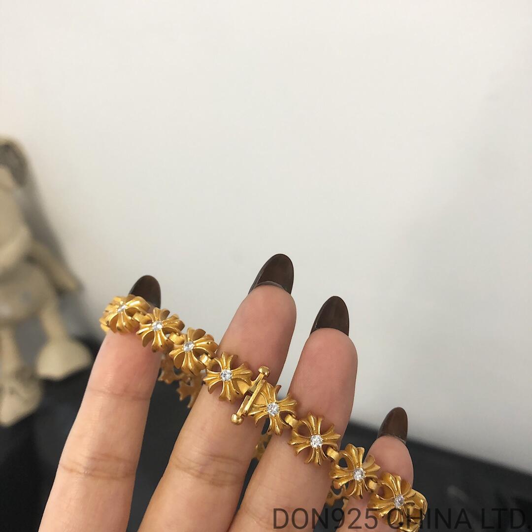 22K Gold CHROME HEARTS Plus Bracelet