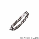 CHROME HEARTS Floral ID Fancy Chain Thin Bracelet