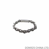 CHROME HEARTS Floral ID Fancy Chain Thin Bracelet