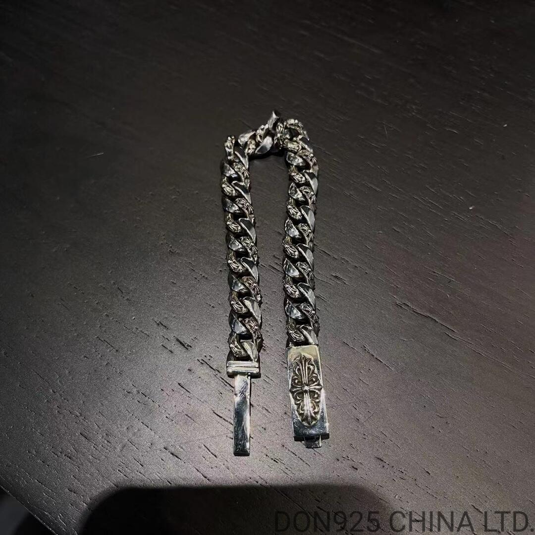 CHROME HEARTS Floral ID Fancy Chain Thin Bracelet