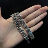 CHROME HEARTS Floral ID Fancy Chain Thin Bracelet