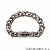 CHROME HEARTS Floral ID Fancy Chain Thin Bracelet