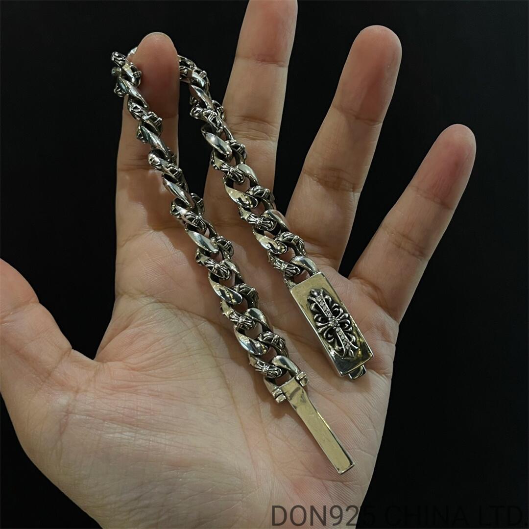 CHROME HEARTS Floral ID Fancy Chain Thin Bracelet