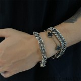 CHROME HEARTS Floral ID Fancy Chain Thin Bracelet