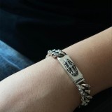 CHROME HEARTS Floral ID Fancy Chain Thin Bracelet