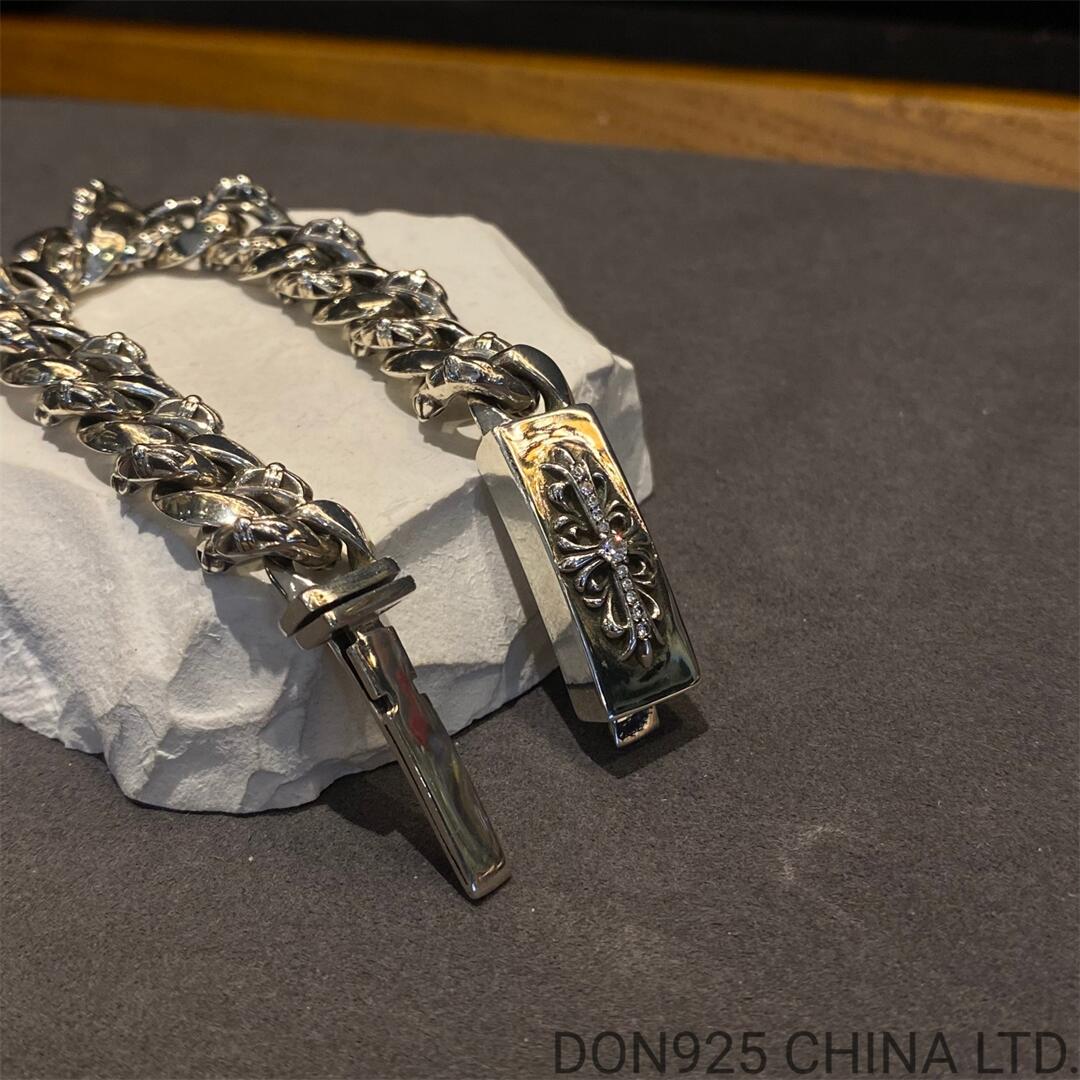 CHROME HEARTS Floral ID Fancy Chain Thin Bracelet