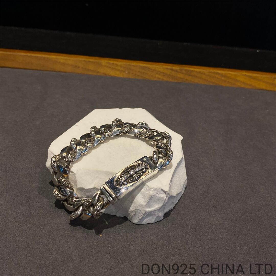 CHROME HEARTS Floral ID Fancy Chain Thin Bracelet