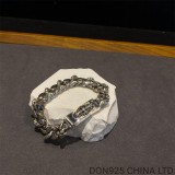 CHROME HEARTS Floral ID Fancy Chain Thin Bracelet