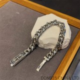 CHROME HEARTS Floral ID Fancy Chain Thin Bracelet