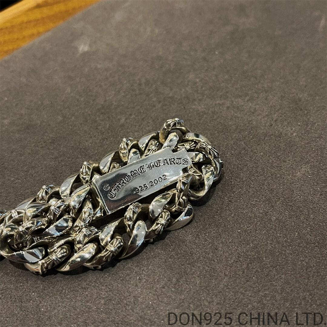 CHROME HEARTS Floral ID Fancy Chain Thin Bracelet