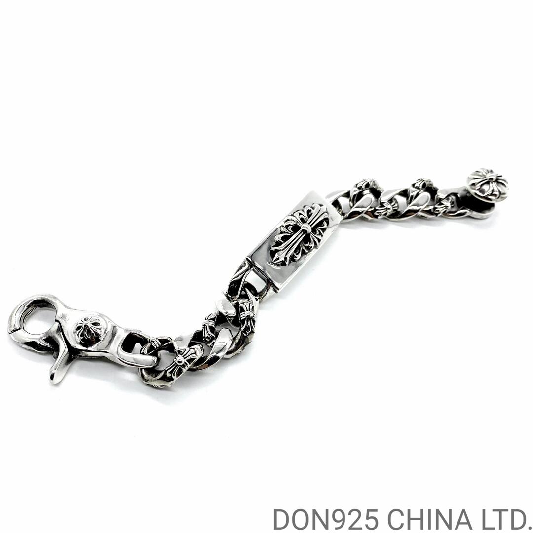 CHROME HEARTS Floral ID Fancy Link Clip Thick Bracelet