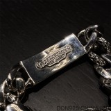 CHROME HEARTS Floral ID Fancy Link Clip Thick Bracelet