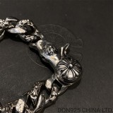 CHROME HEARTS Floral ID Fancy Link Clip Thick Bracelet