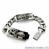 CHROME HEARTS Double ID Thick Bracelet