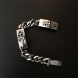 CHROME HEARTS Double ID Fancy Link Thick Bracelet