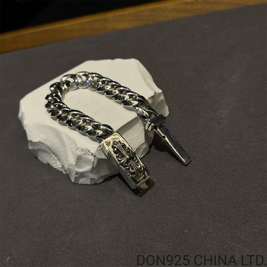 CHROME HEARTS Floral ID Chain Thin Bracelet