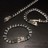 CHROME HEARTS Floral ID Chain Thin Bracelet