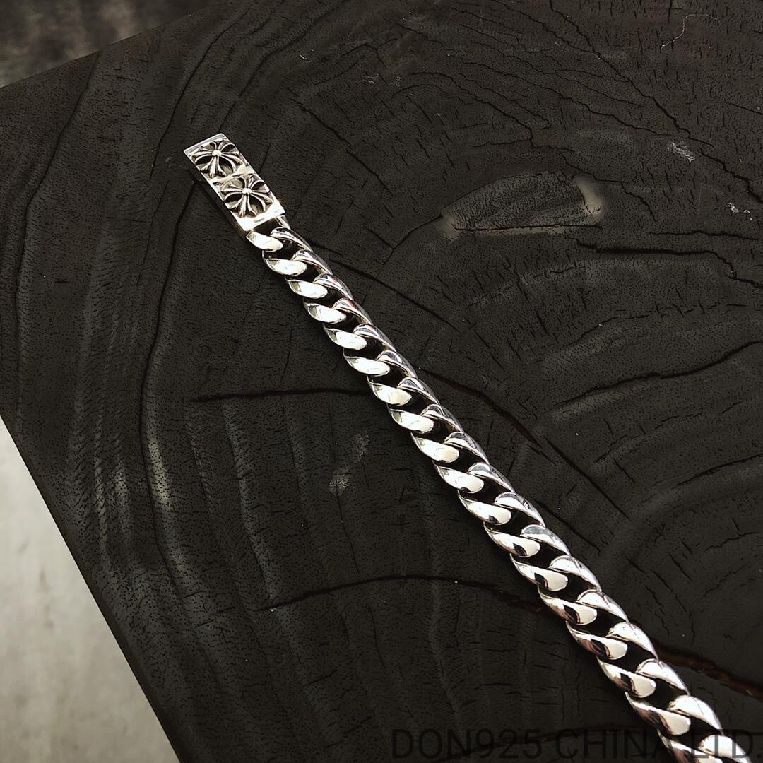 CHROME HEARTS Plus ID Chain Thin Bracelet