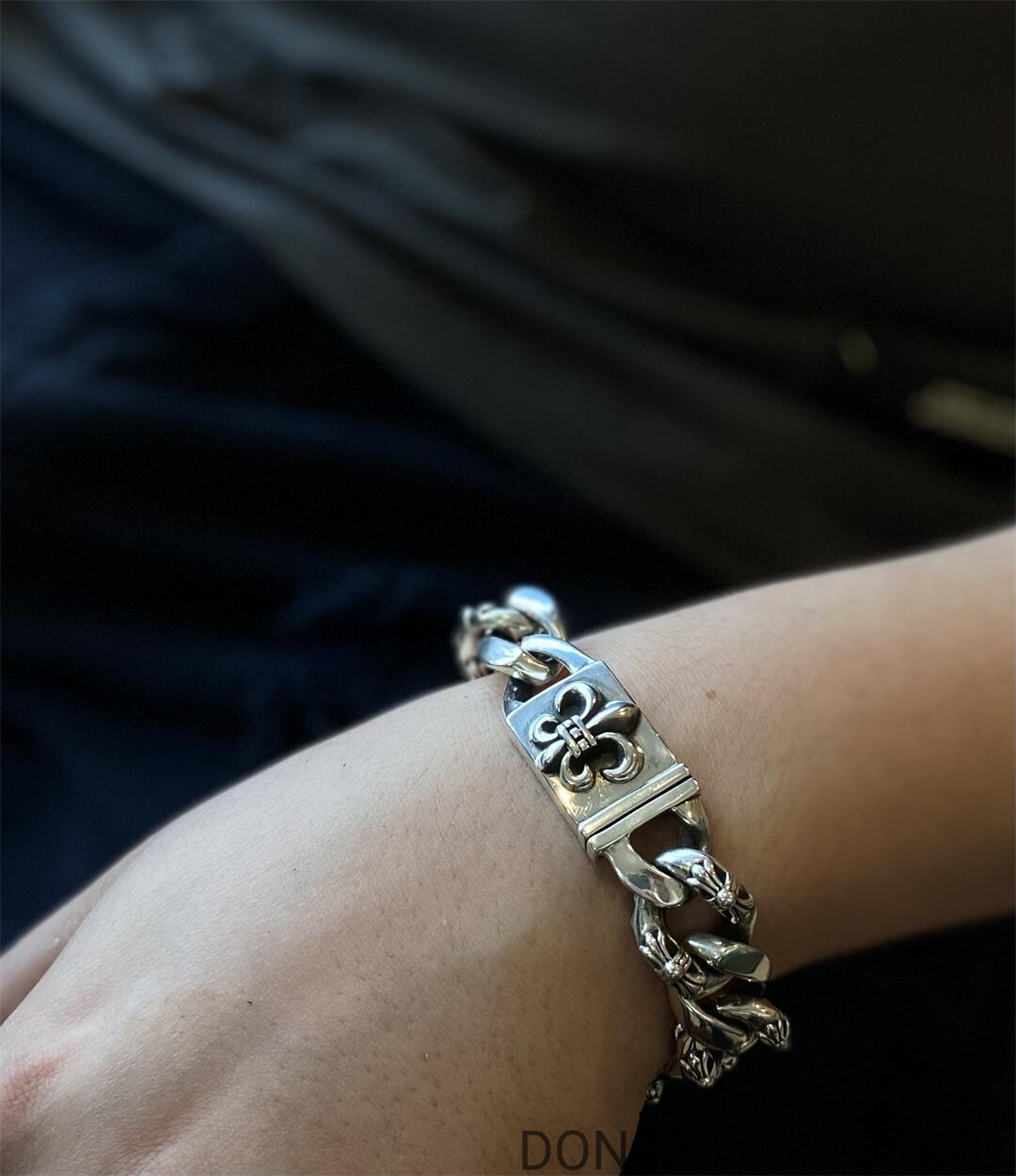 CHROME HEARTS ID Fancy Chain Thick Bracelet