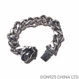 CHROME HEARTS Rolling Stones ID Chain Thick Bracelet