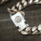 CHROME HEARTS Rolling Stones ID Chain Thick Bracelet