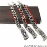 CHROME HEARTS Floral ID Chain Thick Bracelet