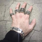 CHROME HEARTS Floral ID Chain Thick Bracelet