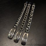 CHROME HEARTS Floral ID Chain Thick Bracelet