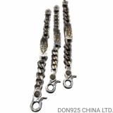 CHROME HEARTS Floral Link Clip Thick Bracelet