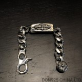 CHROME HEARTS Floral Link Clip Thick Bracelet