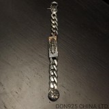 CHROME HEARTS Floral Link Clip Thick Bracelet