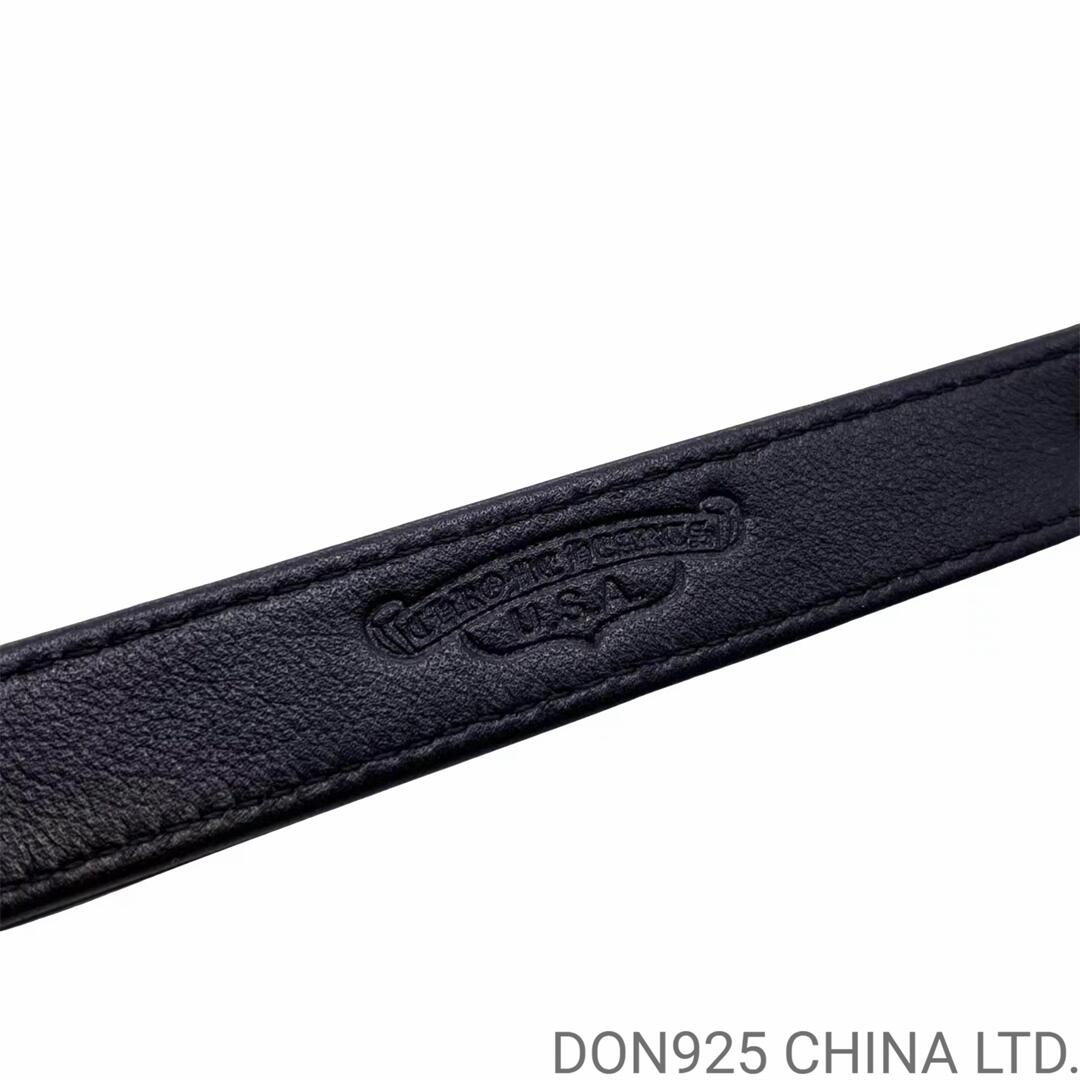 CHROME HEARTS Leather Snap Bracelet Adjustable