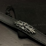 CHROME HEARTS Leather Snap Bracelet Adjustable