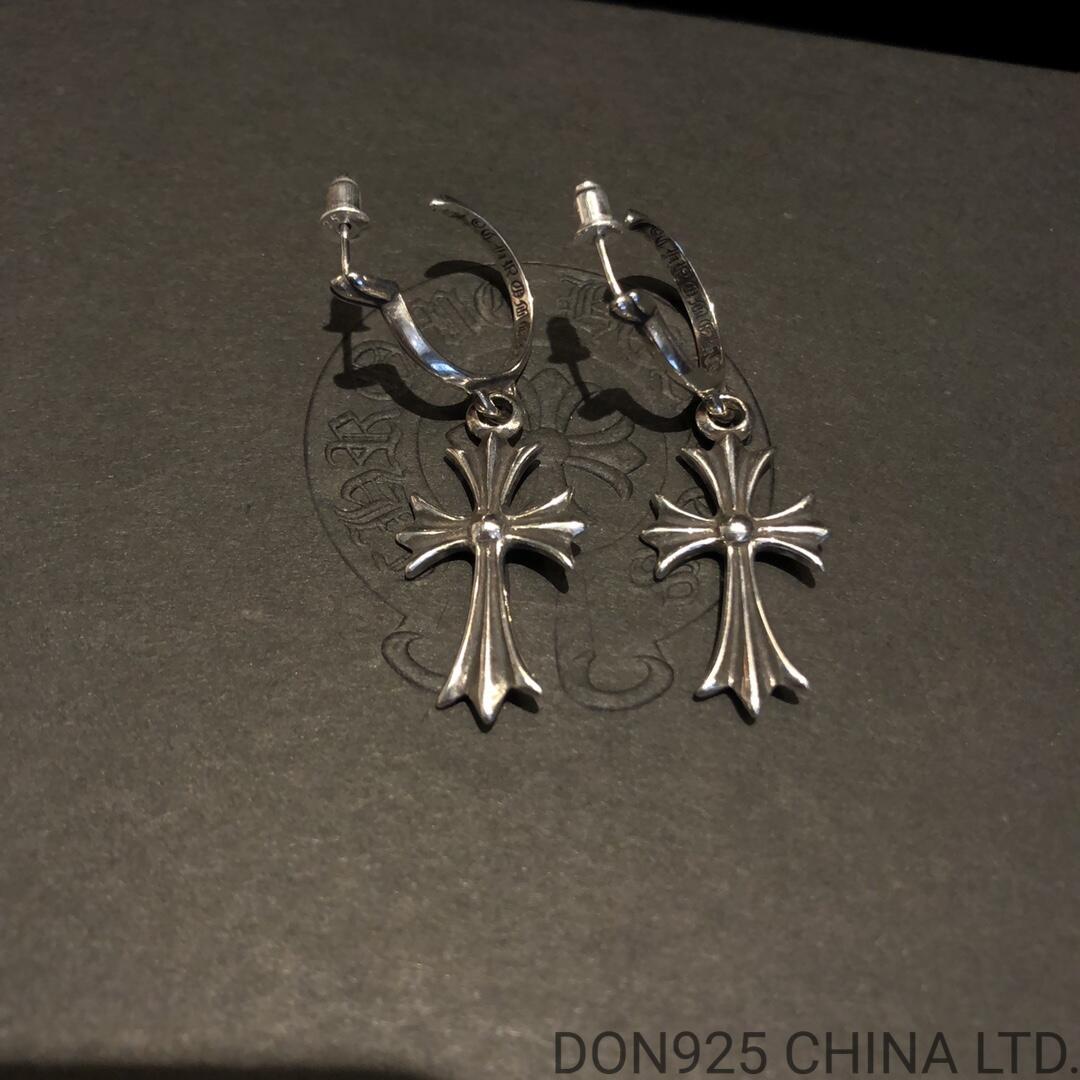 CHROME HEARTS Tiny Cross Hoop Earrings