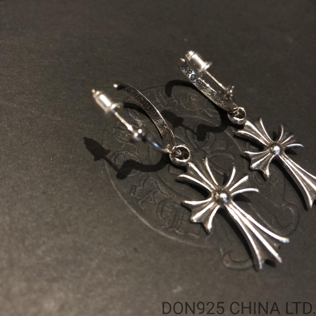 CHROME HEARTS Tiny Cross Hoop Earrings